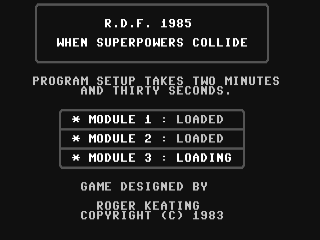 F-18 Hornet title screen for Commodore 64